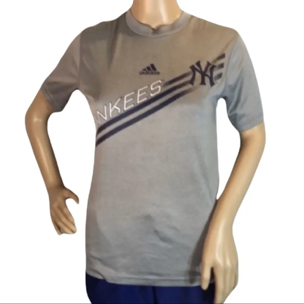 Adidas NY Yankees Gray Workout Tee M - Picture 1 of 11